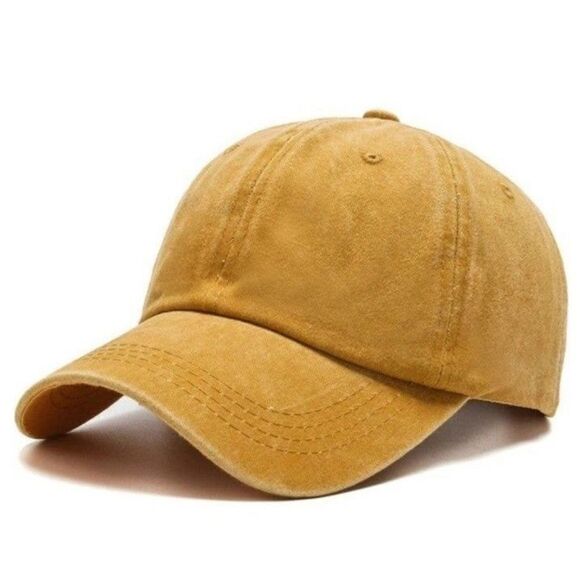 Yellow unisex ball hat - Picture 1 of 2